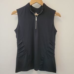 Tail Women's Black Sleeveless Zip Tank Top